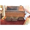 Image 2 : JAPANESE KEYAKI WOOD BURL HIBACHI W/BLACK PERSIMMON TRIM & COPPER LINER