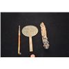 Image 1 : MIXED LOT: PIPES (2) & BRONZE MIRROR (3 PCS)