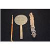 Image 2 : MIXED LOT: PIPES (2) & BRONZE MIRROR (3 PCS)