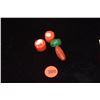 Image 1 : MIX BEAD LOT: CORAL, JADE & SEED (4 PCS)
