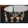 Image 2 : STERLING SILVER SALT & PEPPERS, SPOON, TOOTH PICK HOLDERS & GLASS & STERLING BOWL (8 PCS)