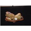 Image 3 : CHINESE STONE CARVING OF LIPO (POET) IN REPOSE ON STAND (5 1/2" X 4")