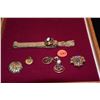 Image 1 : VICTORIAN JEWELRY: EARRINGS, BRACELET, 9-10K (TESTED) PENDANT & BROOCHES (SHELL BROOCH TESTED 9-10K)