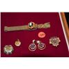 Image 2 : VICTORIAN JEWELRY: EARRINGS, BRACELET, 9-10K (TESTED) PENDANT & BROOCHES (SHELL BROOCH TESTED 9-10K)