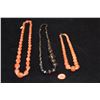Image 1 : CARNELIAN & GRADUATED FACETED BEAD NECKLACES (2 PCS)