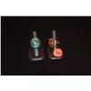 Image 1 : STERLING SILER TURQUOISE RING, SIGNED JR & 10K & STERLING JASPER RING (2 PCS)