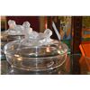 Image 2 : LALIQUE CRYSTAL "OPHELIE" LIDDED BOWL