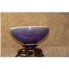 Image 1 : CHINESE JUN CERAMIC BOWL W/STAND (3 1/4" X 7")