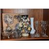 Image 2 : MIXED LOT: STEMWARE, VASES, TEA CUPS W/SAUCERS, CREAMER & SUGAR & FOOTED BOWL (15 PCS)