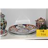 Image 1 : MIXED LOT: CLOISONNE TEA JAR, TEA POT, PLATES, BOWL & PORCELAIN JAR W/LID (6 PCS)