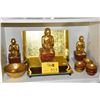 Image 1 : COLLECTION OF LACQUER BOWLS & TRAYS & BURMESE GILT WOOD MONKS (19 PCS)