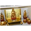 Image 3 : COLLECTION OF LACQUER BOWLS & TRAYS & BURMESE GILT WOOD MONKS (19 PCS)