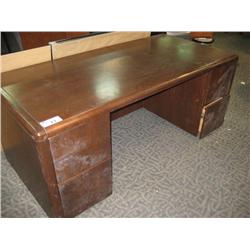 Mahogany Double Pedestal Executive Desk &