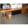 Image 1 : Cherry L-shape Bullet Top Executive Desk