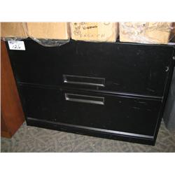 Black 2 Drawer Lateral File Cabinet