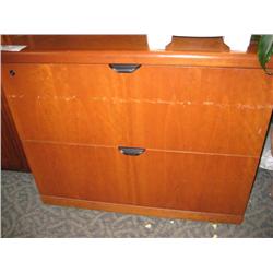 Cherry 2 Drawer Lateral With Hutch