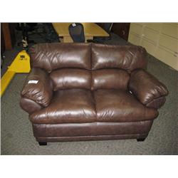 Chestnut Leather Loveseat