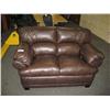 Image 1 : Chestnut Leather Loveseat