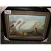 Image 1 : Framed Print - White Swan