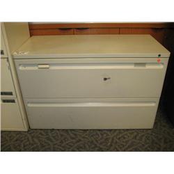 Cream 42inch 2 Door Lateral Filing Cabinet