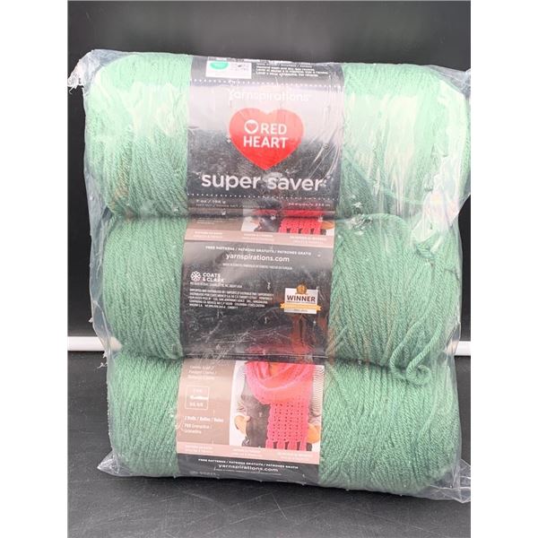 Red Heart Super Saver Yarn – Light Sage, Pack of 3