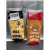 Image 2 : Set of Graphic Socks featuring Bee and Hedgehog Designs