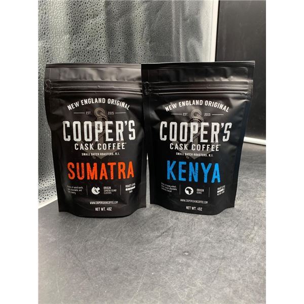 Cooper’s Cask Coffee Sumatra and Kenya 4 oz Each