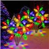 Image 1 : 2PACK Solar Christmas Lights Outdoor,Multicolor C3 Strawberry Swaying Firefly Light for Christmas Ou
