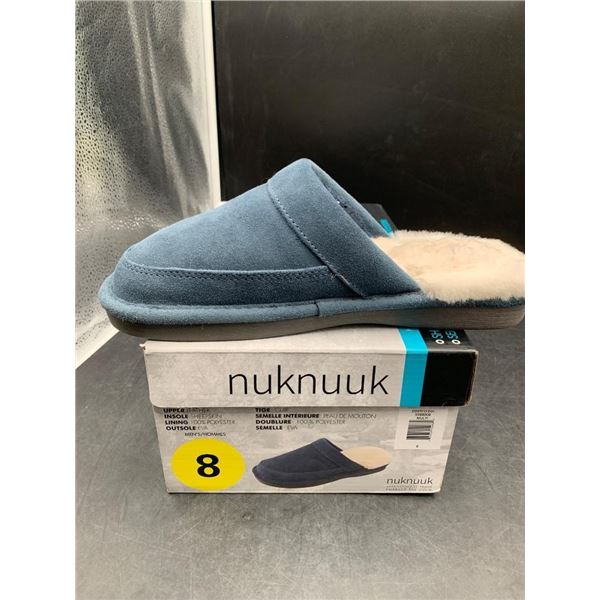 Nuknuuk Men’s Mule Slippers With Shearling Lining, Size 8