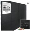 Image 1 : Large Cork Board Felt Wall Tiles, 12″x12″ 12 Pack Felt Bulletin Board Pin Board wi