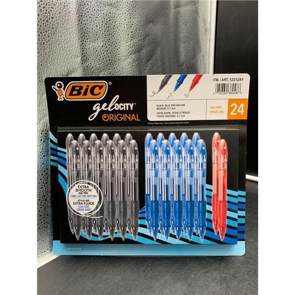 BIC Gel-ocity Gel Pen Set, 24-Count, Medium Point 0.7mm