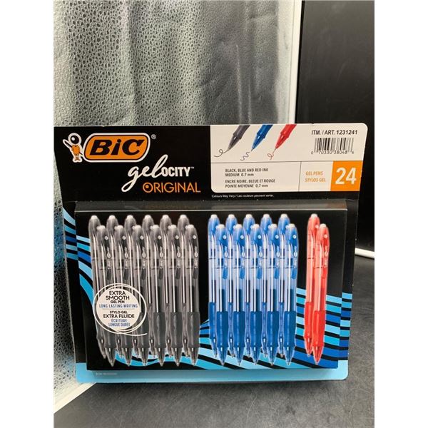 BIC Gel-ocity Gel Pen Set, 24-Count, Medium Point 0.7mm