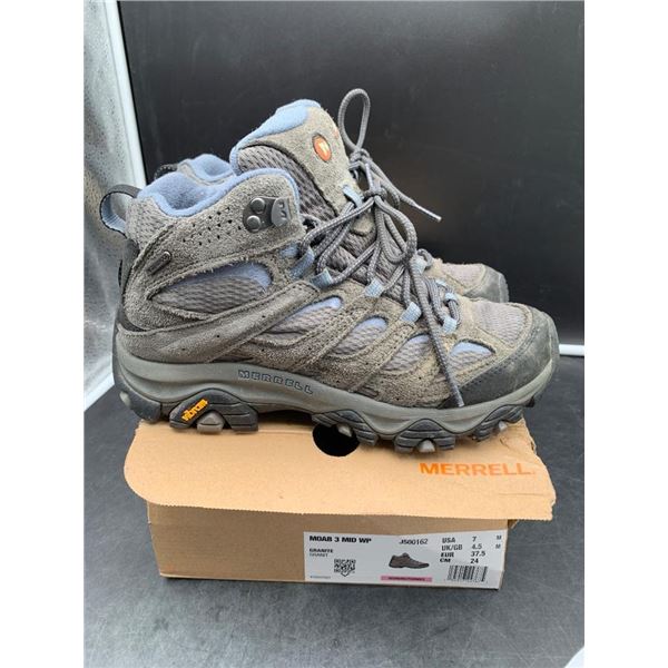 Merrell MOAB 3 Mid WP Granite Hiking Boots, Women’s Size 7 M