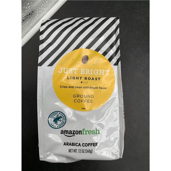 Amazon Fresh Just Bright Light Roast Ground Coffee, 340g