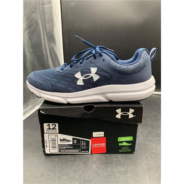 Under Armour UA Charged Assert 10 Running Shoes, Size 12, Blue/White
