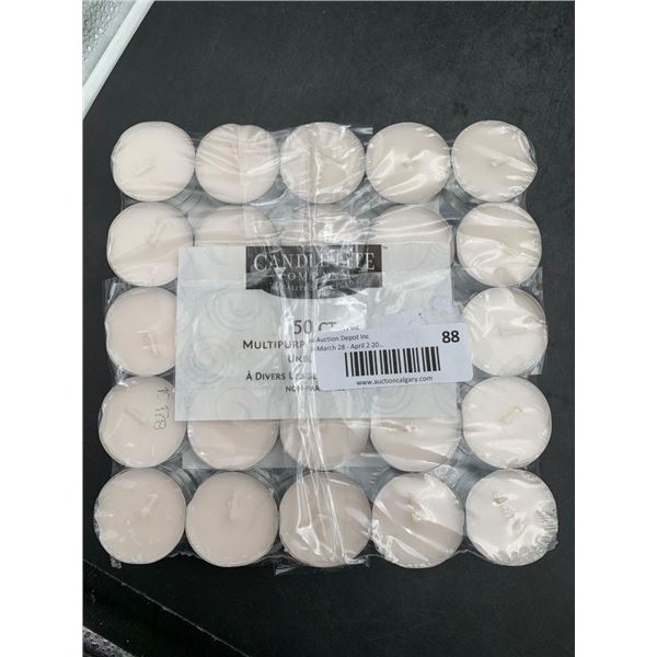 Candle-Lite 50-Count Multi-Use Tealight Candles