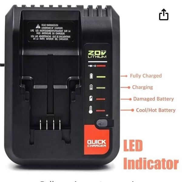 PCC692L Replacement for Porter Cable 20V Battery Charger Compatible with Porter Cable 20V Max Lithiu