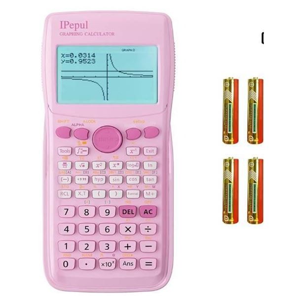 IPepul Graphing Calculator Graph-96MS2, Pink, With Cover
