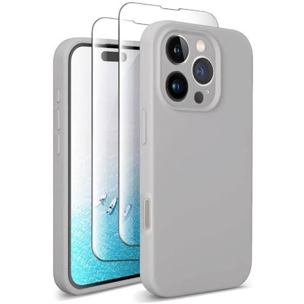 SUW Compatible with iPhone 16 Pro Case, [Compatible with MagSafe] 6.3″ Silicone Case with[2