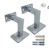 Image 1 : Handrail Brackets for Adjustable Staircase Stair Railing Brackets with Screws (Plane, Silvery)
