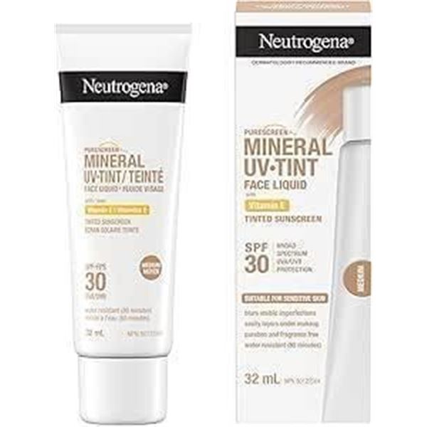 Neutrogena Mineral UV-Tint Face Liquid Medium SPF 30, 1.1 fl oz