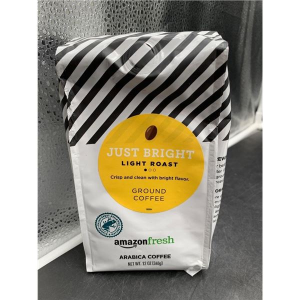 Amazon Fresh Just Bright Ground Coffee Light Roast 12 oz