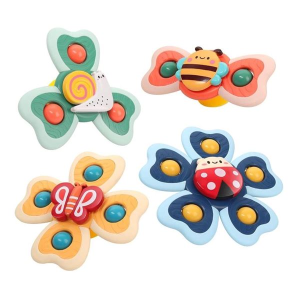 Baby Suction Cup Spinning Top Toys, Suction Spinner Toys for Babies, Window Suction Toys for Baby Hi