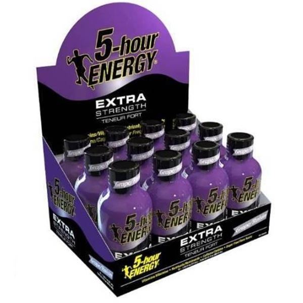 5-Hour Energy Extra Strength Grape Flavor Drink, 12x57ml