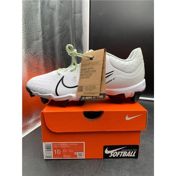 Nike Hyperdiamond Mens 4 Pro Softball Cleats, Size 10, White/Volt/Black