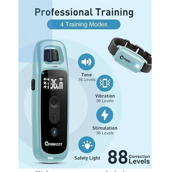 Abbidot T30 E-Collar Dog Training Collar with Remote Control – Blue
