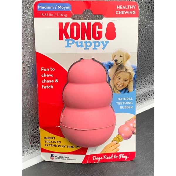 KONG Puppy Dog Chew Toy, Medium, 15-35 lbs, Pink