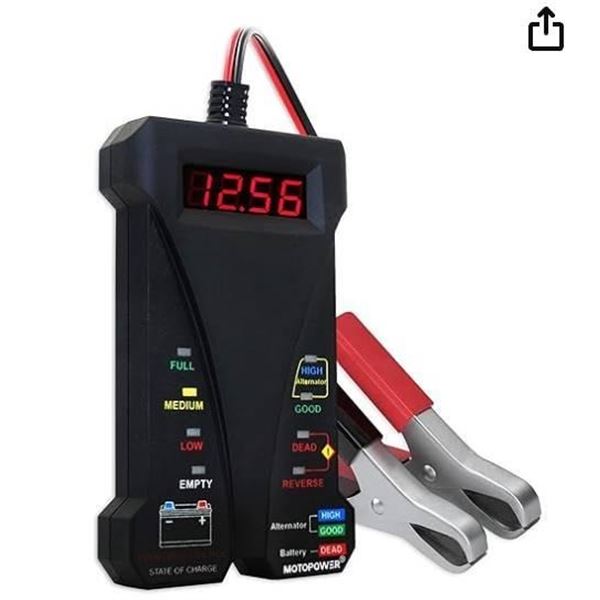 MOTOPower MP0514A 12V Digital Battery Tester With Charging System Analyzer