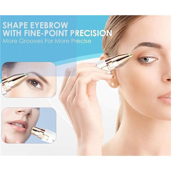 Vogcrest 2-in-1 Rechargeable Eyebrow Trimmer and Facial Hair Remover