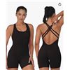 Image 1 : Sunzel Women’s Backless Romper, Scrunch Butt Shorts Seamless Jumpsuits Bodycon, Workout Uni